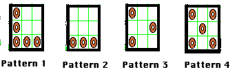 four 3x3 patterns