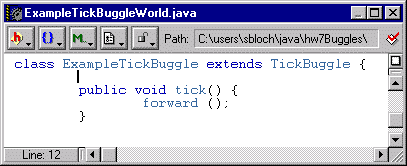 source code with forward(); statement