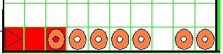 [picture with 3 painted squares, Buggle in lower left corner]