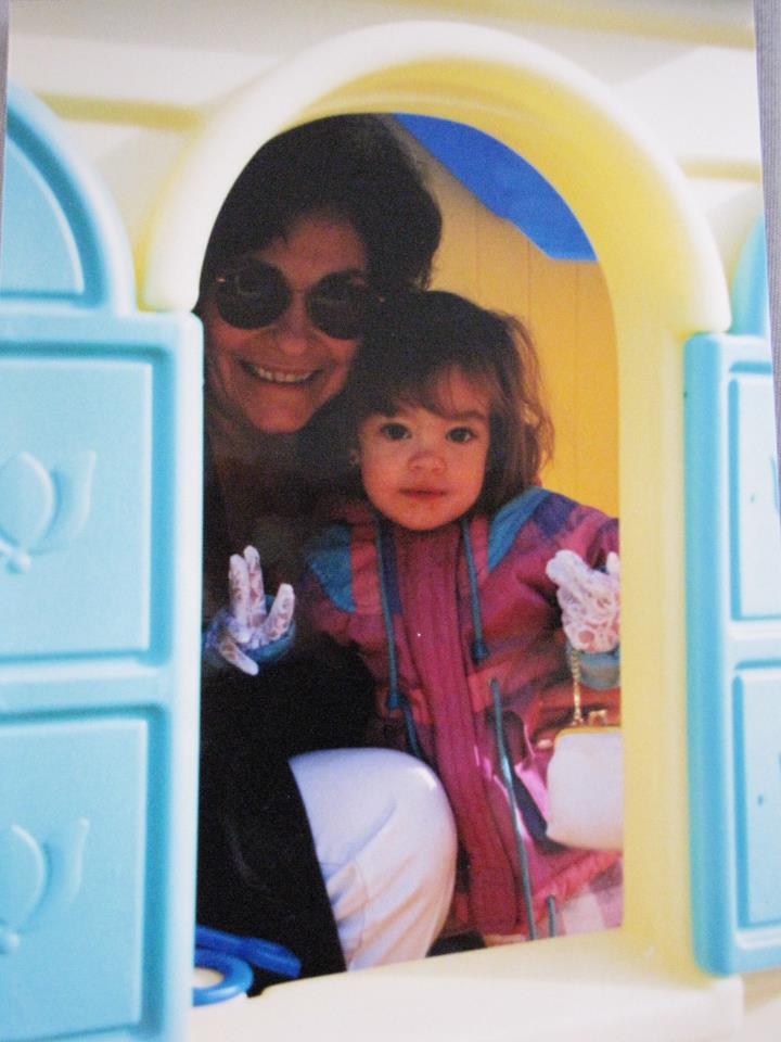 Me and Mema in
              my playhouse.