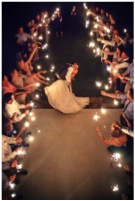 bride
            and groom with sparklers