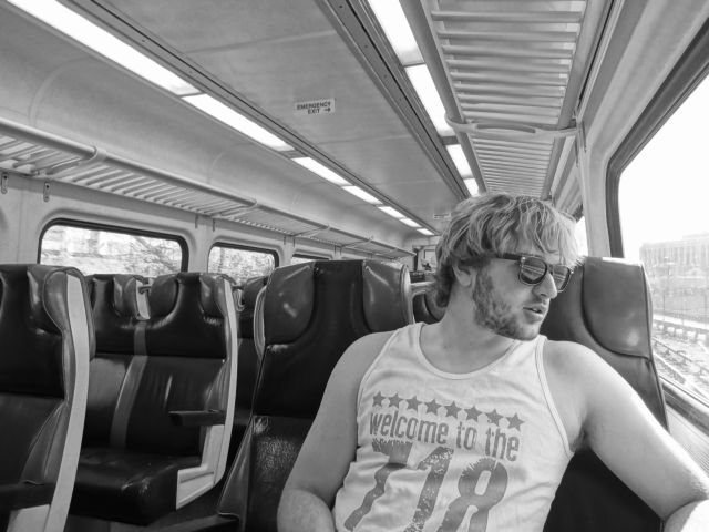Matthew on the Train