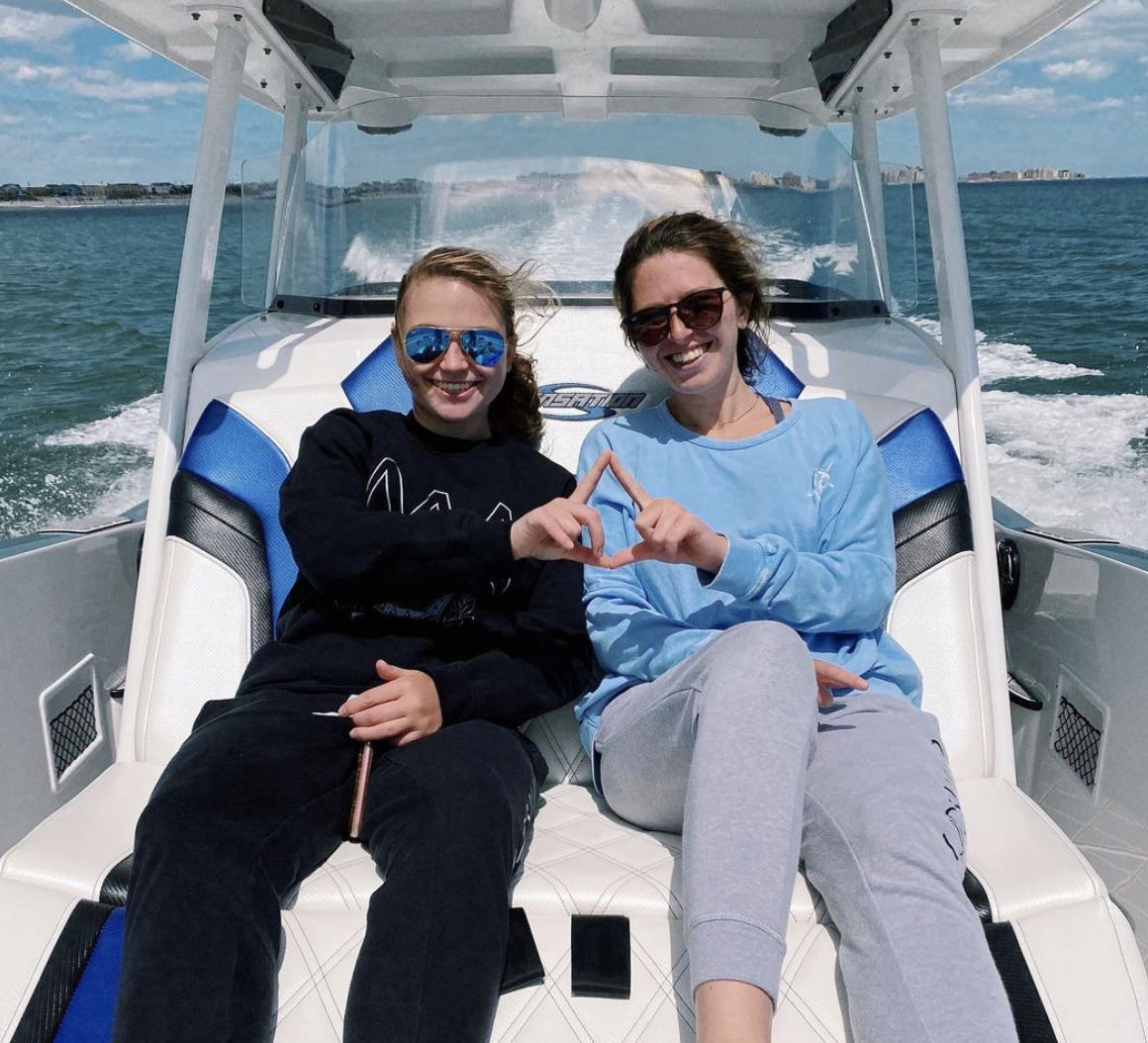 pic
      of sisters on a boat
