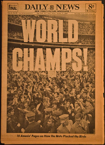 Daily News New York Mets 1969 World Series Headline